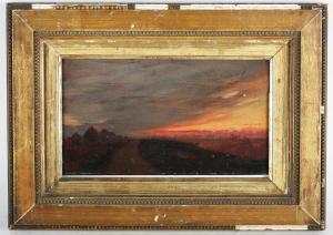 MORRIS William Bright,Haystacks near a Road at Sunset,19th century,Tooveys Auction 2023-01-18