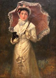 MORRISH Sydney S 1852-1894,An Elegant Lady,1870,John Nicholson GB 2013-05-22