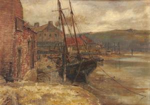 MORRISON Robert Edward 1852-1925,WHITBY HARBOUR,Mellors & Kirk GB 2021-02-10