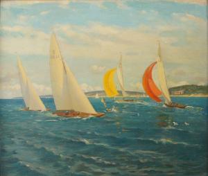 Morse Brown Sam 1903-2001,Yachts off Cowes,1951,Rosebery's GB 2021-05-08