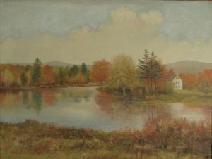 MORSE F.W,Autumn landscape with house on a lake,1934,Eldred's US 2007-08-01