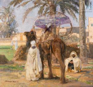 MORSTADT Anna 1874-1946,Bédouins dans la palmeraie à Biskra,1911,Millon & Associés FR 2023-12-16