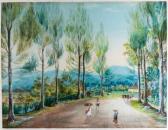 mortier ramus anna 1800,Villagers on a road near Bogor, Java / Passers-by ,Venduehuis NL 2020-11-18