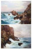 MORTIMER Alex 1885-1913,A rocky coastal scene with seagulls by cliffs,1901,Bonhams GB 2010-03-18