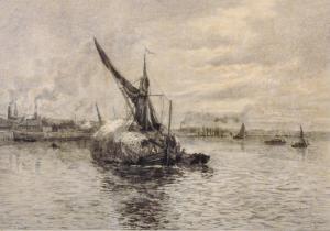 MORTIMER Alex 1885-1913,Hay Barges on the Thames,19th/20th century,John Nicholson GB 2019-09-04