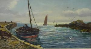 MORTIMER G.Richard 1965,Fisherman Coming into Harbour,20th century,David Duggleby Limited 2017-08-26