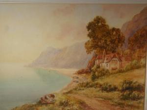 MORTIMER J,Coastal scene with cottage and beached boat,Rogers Jones & Co GB 2009-08-25