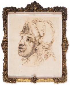MORTIMER John Hamilton 1740-1779,The head of a man with moustache and small bea,1775,Forum Auctions 2024-03-12