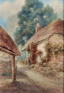 MORTIMER Louis 1800-1900,A Girl Standing by a Thatched Cottage,John Nicholson GB 2019-11-27