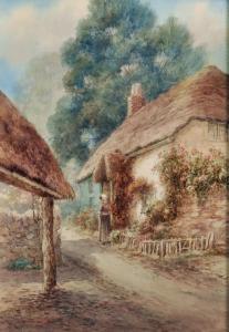 MORTIMER Louis 1800-1900,A Girl Standing by a Thatched Cottage,John Nicholson GB 2020-01-29
