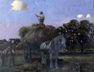 MORTIMER Stanley 1853-1932,Loading the haycart,Gorringes GB 2009-10-21