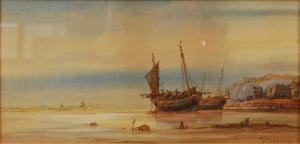 MORTIMER Thomas 1880-1920,Fishing boats on the beach at lowtide,Lacy Scott & Knight GB 2022-12-10