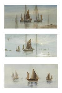 MORTIMER Thomas 1880-1920,Marine aux voiliers,Dogny Auction CH 2014-09-30