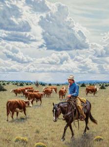 MORTON Gary 1951,A Cowboyin\’ Day,Scottsdale Art Auction US 2023-04-14