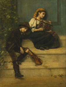 MORTON George 1851-1904,LITTLE MUSICIANS,Sotheby's GB 2014-01-31