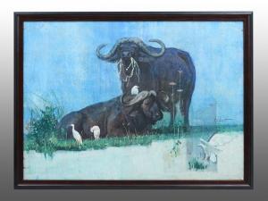 Morton Prout George 1913-2016,African Cape Buffalo,Burchard US 2022-07-16