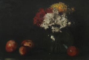 MORTON Thomas Corsan 1859-1928,Still life with flowers apples,Bonhams GB 2022-10-19
