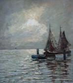 MOSBLECH Carl Wilhelm 1868-1934,Fischerboote im Abendlicht,Auktionshaus BLANK DE 2007-06-09