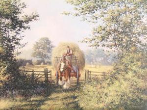 MOSELEY Ron 1900,a harvesting scene,Denhams GB 2017-02-22