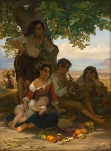 MOSER Julius,Sizilianische Kinder bei der Mittagsrast während d,Galerie Bassenge 2023-11-30