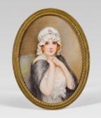 MOSER Louis,Portrait Lydia Andrimont (mistress of Napoleon II,1871,im Kinsky Auktionshaus 2015-11-26