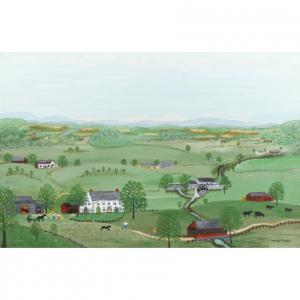 MOSES Forrest K 1893-1974,Summery extensive farmscape,Butterscotch Auction Gallery US 2023-11-19
