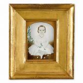 MOSES Russell 1900-1900,Portrait of a young child in white dress holding a,Freeman US 2014-11-13