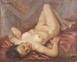 MOSKOFIAN 1900-1900,« Nu féminin allongé »,Jean-Mark Delvaux FR 2013-06-21