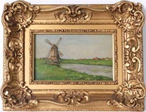 MOSLER Henry 1841-1920,Windmill in Holland,1902,Nye & Company US 2022-04-13