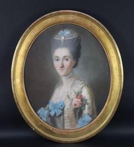 MOSNIER Jean Laurent 1743-1808,Portrait de Madame Jean-Baptiste Coulo,18th century,Auxerre Enchères 2022-09-04