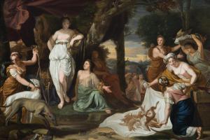 MOSNIER Pierre Meunier 1641-1703,Diana and her nymphs after the hunt,Palais Dorotheum AT 2013-04-17