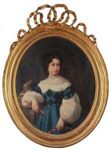 MOSQUERA Y VIDAL Ramón 1800-1900,Retrato de niña,1864,Alcala ES 2020-10-28