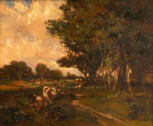 MOSS Henry William 1859-1944,COWS IN PASTURE,Whyte's IE 2021-03-01