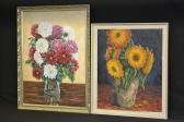 MOSS John 1900,Still Life, Dahlias in a Vase,Bamfords Auctioneers and Valuers GB 2016-05-11