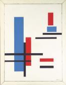 MOSS Marlow Marjor.Jewell,Composition blue, red, black and white,1953,Christie's 2000-11-30