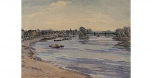 MOSS Sidney Dennant 1884-1946,The Thames from Kew Bridge,1938,Mallams GB 2021-03-10