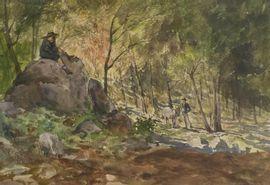 MOSSA Alexis 1844-1926,Promeneur dans la forêt,Boisgirard - Antonini FR 2021-07-22