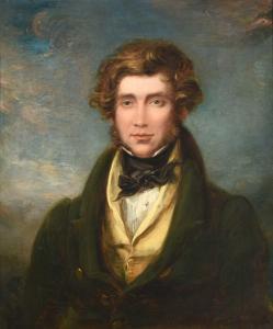 MOSSES ALEXANDER,Portrait of an elegant gentleman wearing a yellow ,1826,Tennant's 2022-07-16