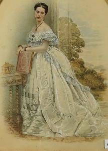 MOSSMAN David,Portrait of a woman in a white gown,1871,Bellmans Fine Art Auctioneers 2022-02-22