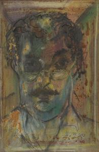 MOSTEL Zero Samuel Joel 1915-1977,Self-portrait,1959,Rosebery's GB 2021-12-01