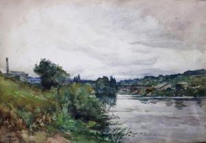 MOTELEY Georges 1865-1923,Bord de rivière,Bayeux Encheres FR 2023-12-10