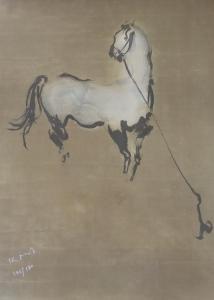 MOTI Kaiko 1921-1989,Tethered white horse,Gorringes GB 2024-01-15