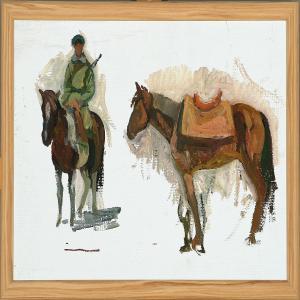 motorin alexey vasilievich 1924-2004,Study of a Red Army soldier and Study of a hor,Bruun Rasmussen 2009-09-21