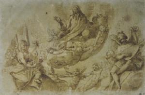 MOTTA Raffaello 1550-1578,God the Father surrounded by angels and cherubim,Christie's GB 2008-01-24