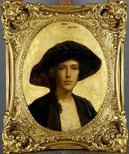 MOTTE Emile 1860-1931,Portrait de Femme,Galerie Moderne BE 2021-01-18