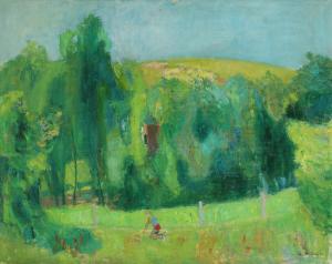 MOTTLAU Kai 1902-1984,Landscape with figure,1974,Bruun Rasmussen DK 2022-11-01