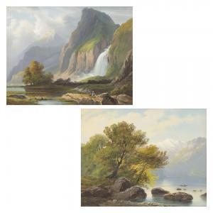 MOTTU Luc Henri 1815-1859,Alpine Landschaft mit See,Kastern DE 2022-11-19