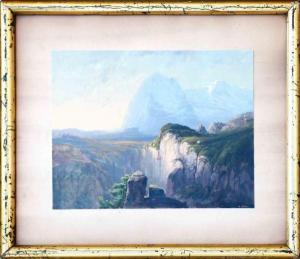 MOTTU Luc Henri 1815-1859,Paysage de montagne,Cannes encheres, Appay-Debussy FR 2021-02-13