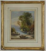 MOTTU Luc Henri 1815-1859,Paysages lacustres,Piguet CH 2011-12-14