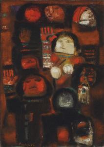 Moudarres Fateh 1922-1999,Hands and Faces,1960,Christie's GB 2013-10-30